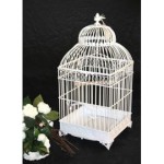 cage oiseau decorative blanche