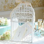cage oiseau decorative blanche