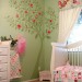 deco chambre bebe fille rose et vert