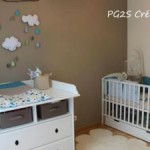deco chambre bebe taupe et vert