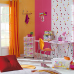 deco chambre fille papier peint