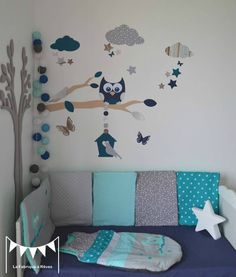 deco chambre fille turquoise