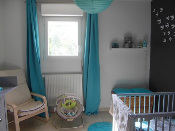 deco chambre fille turquoise