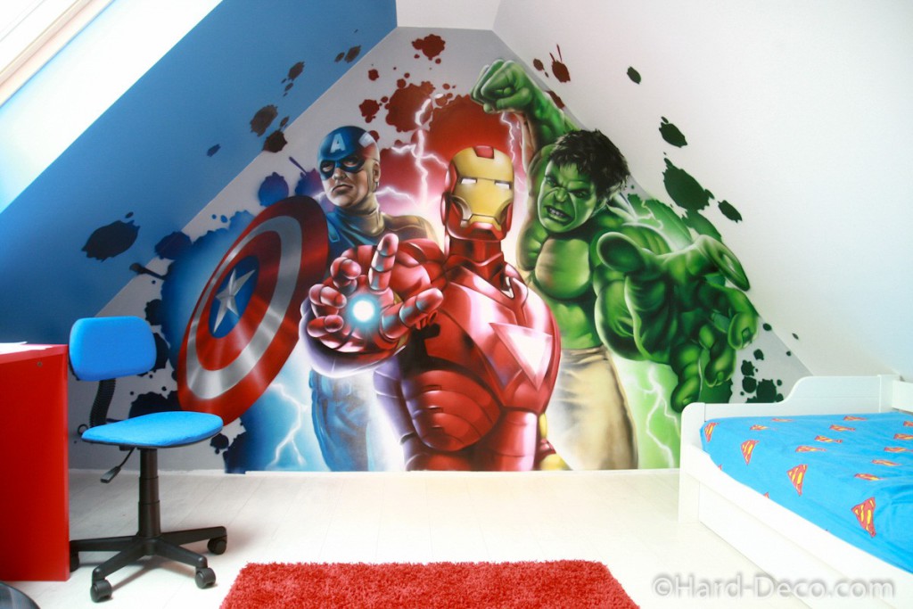 deco chambre garcon avengers