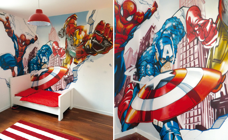 deco chambre garcon avengers