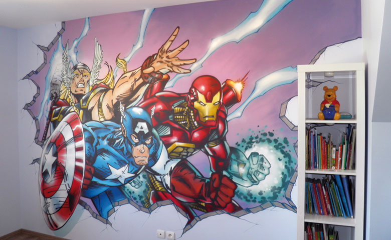 deco chambre garcon avengers