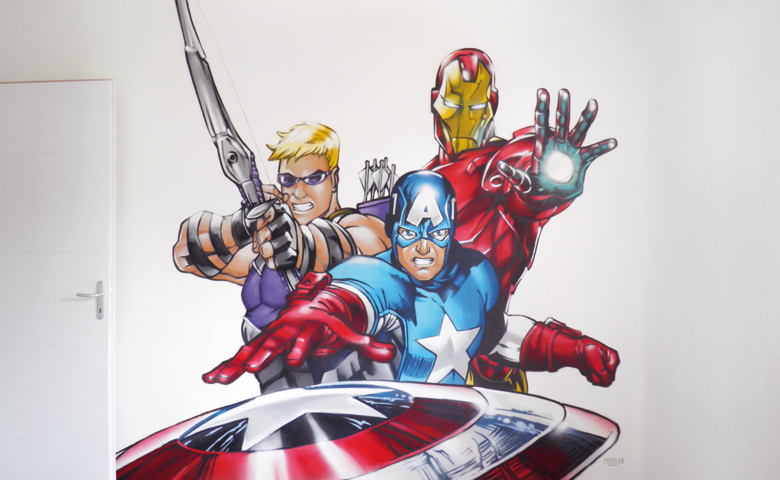 deco chambre garcon avengers