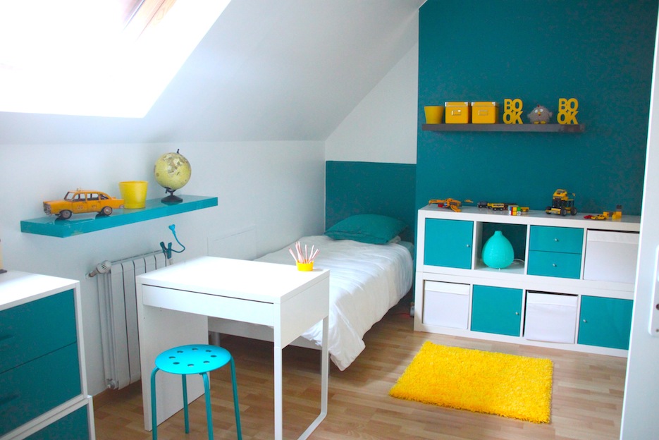 deco chambre garcon bleu