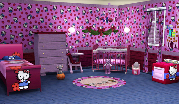 decoration chambre bebe hello kitty
