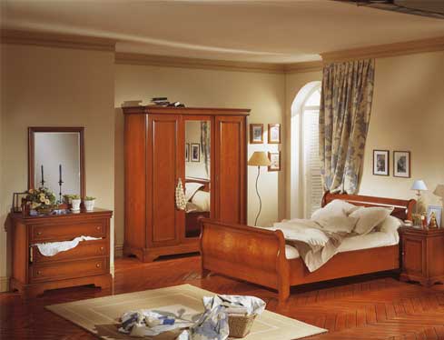 decoration chambre en merisier