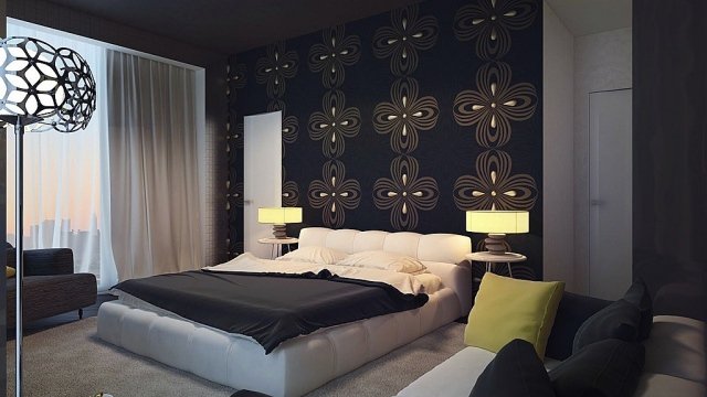 decoration chambre en papier peint