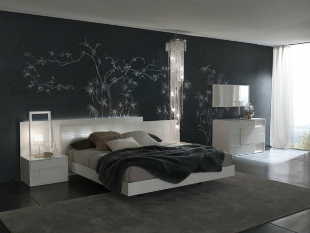 decoration chambre en papier peint