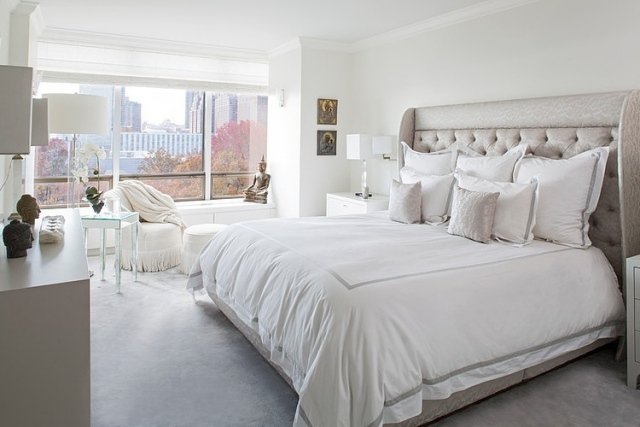 decoration chambre lit blanc