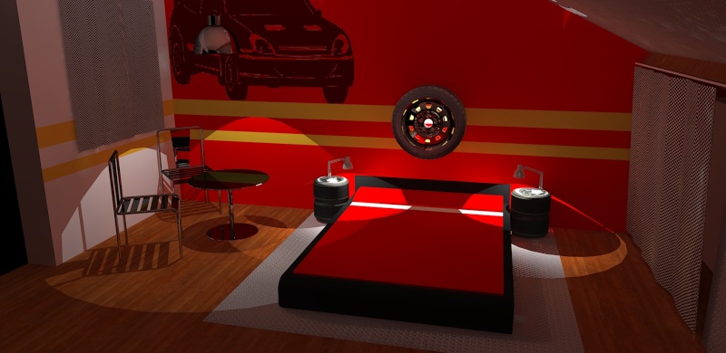 decoration chambre theme voiture