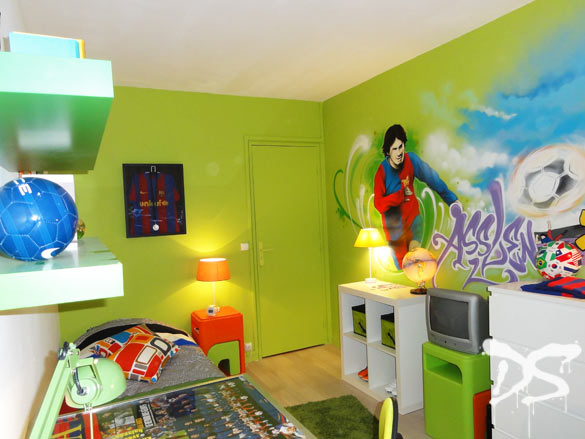 decoration de chambre football