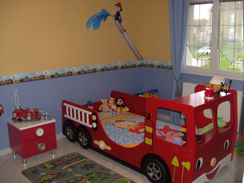 chambre deco pompier