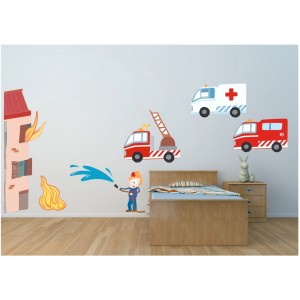 chambre deco pompier