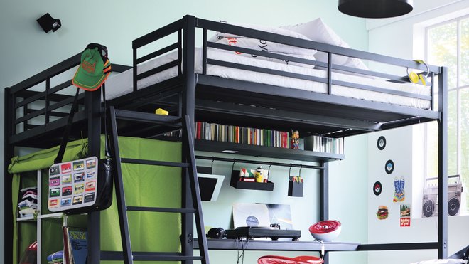 deco chambre ado lit mezzanine