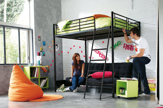 deco chambre ado lit mezzanine