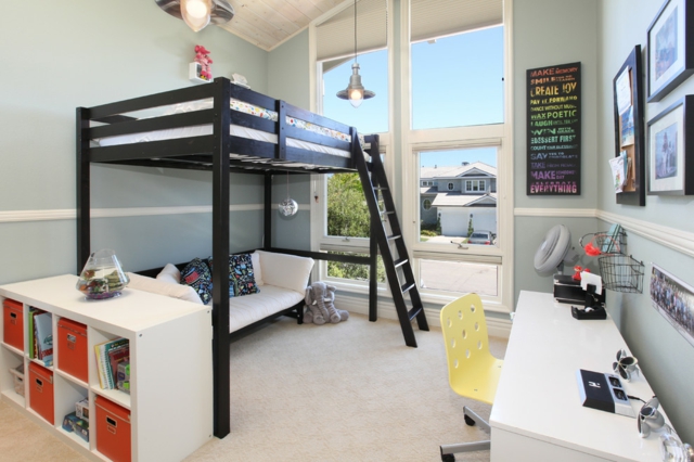 deco chambre ado lit mezzanine