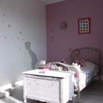 deco chambre fille gris et rose