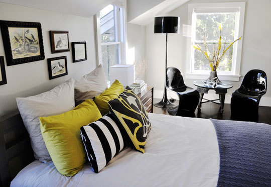 deco chambre noir et jaune