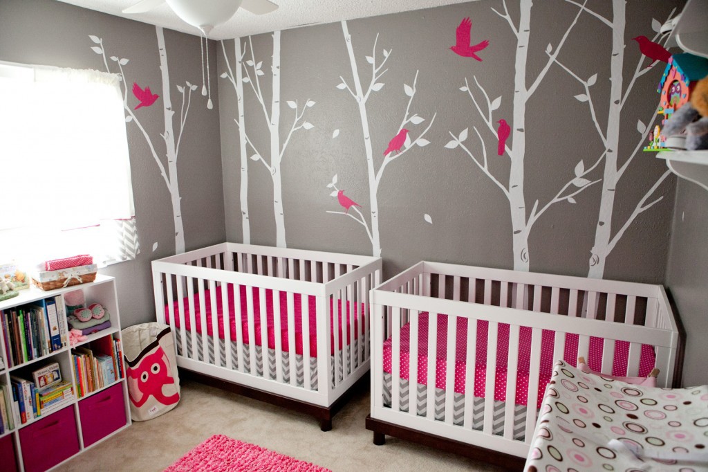 decoration chambre bebe jumelles