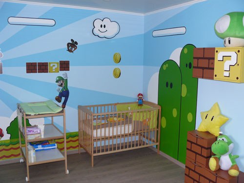 decoration chambre mario