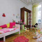 decoration chambre vert et rose
