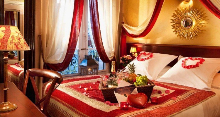 decoration lit saint valentin