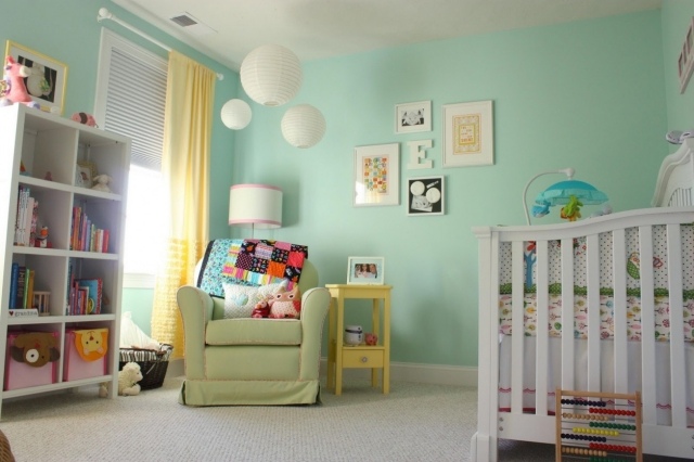 idee deco chambre bebe verte