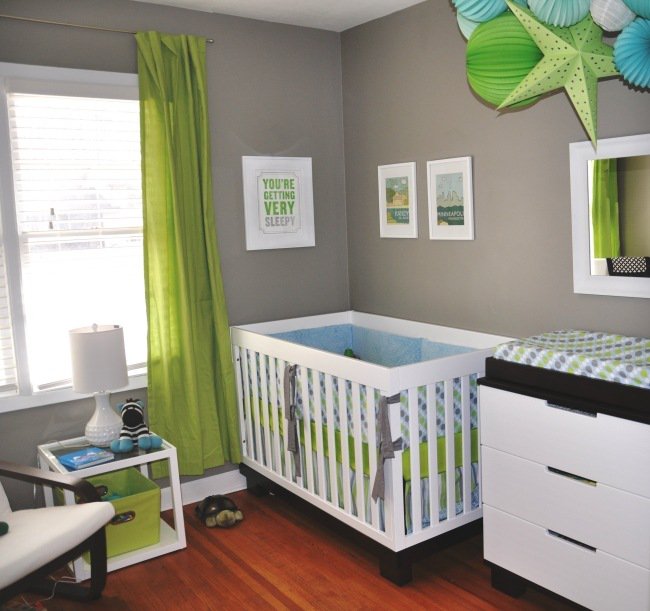 idee deco chambre bebe verte