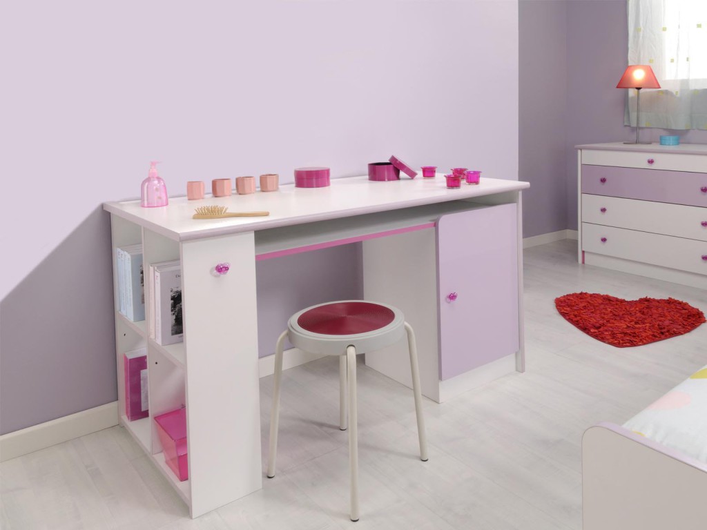 bureau blanc pour petite fille