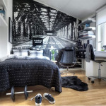 deco chambre ado noir et blanc