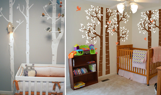 deco chambre bebe foret