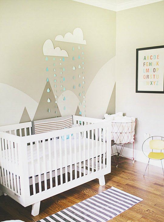 deco chambre bebe montagne