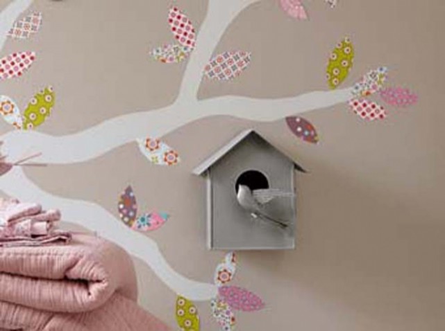 deco chambre fille oiseaux