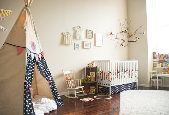 deco chambre fille oiseaux