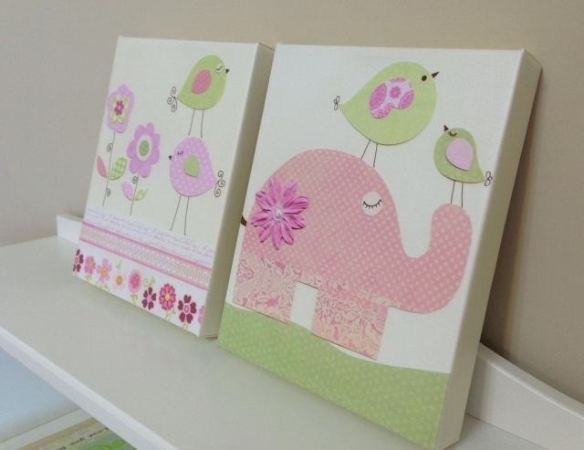 deco chambre fille oiseaux