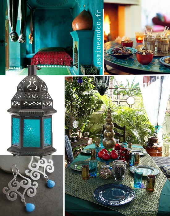 deco chambre orientale turquoise
