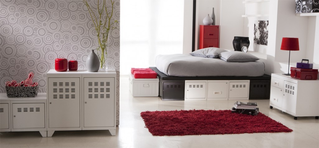 deco de chambre rouge et noir