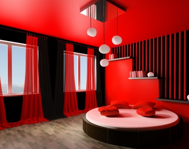 deco de chambre rouge et noir