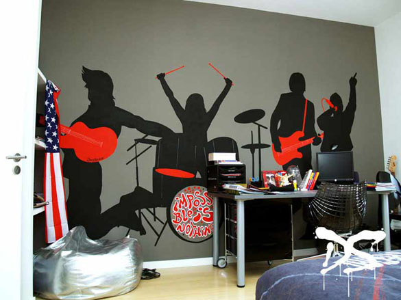 decoration chambre ado rock