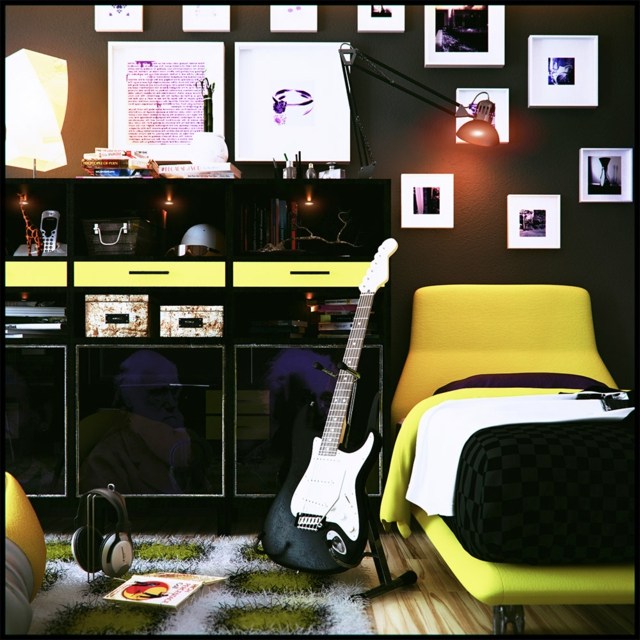 decoration chambre ado rock