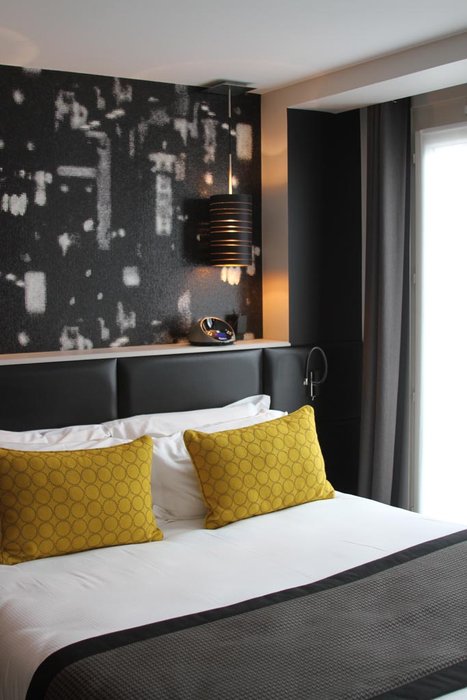 decoration chambre gris et jaune