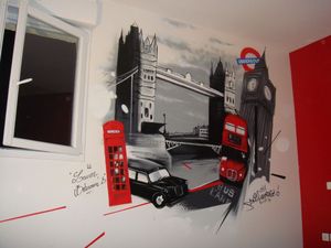 decoration chambre theme londres
