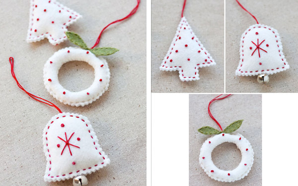 faire decoration de noel en tissu