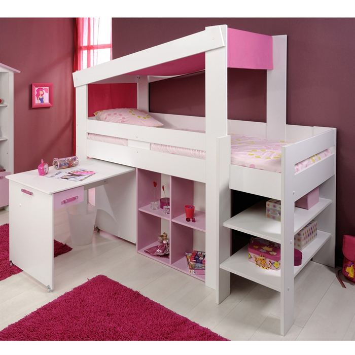 lit avec bureau pour fille