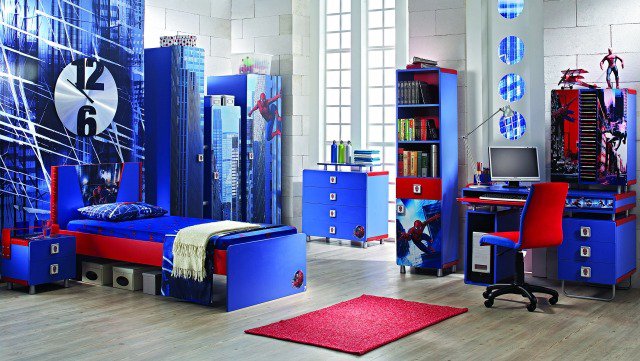 deco chambre ado bleu et gris