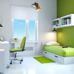 deco chambre ado gris vert